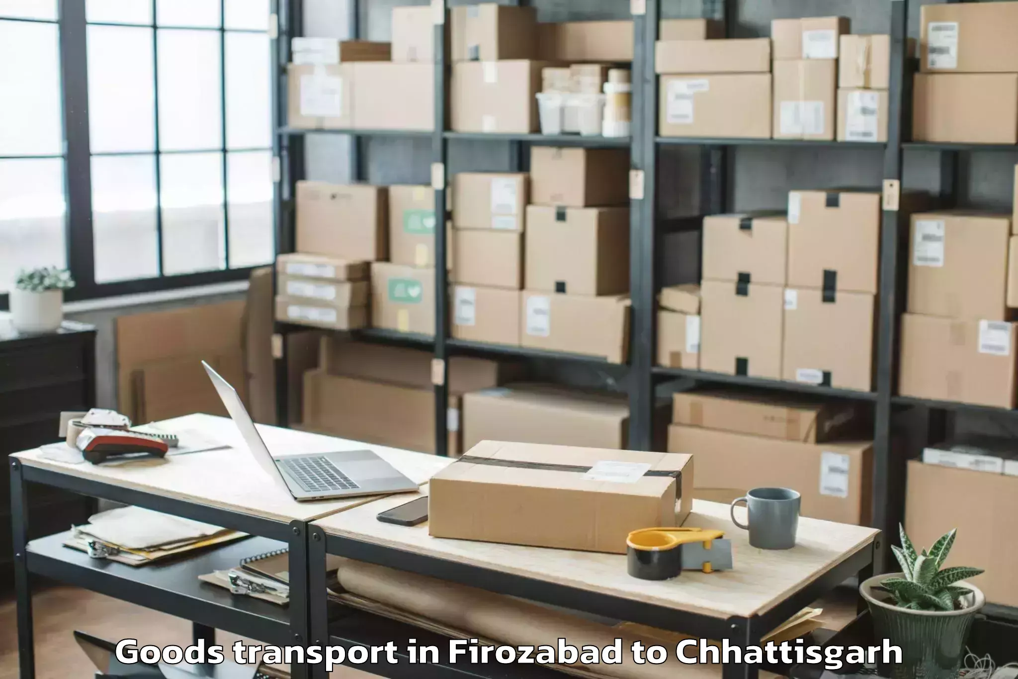 Top Firozabad to Dongargarh Goods Transport Available